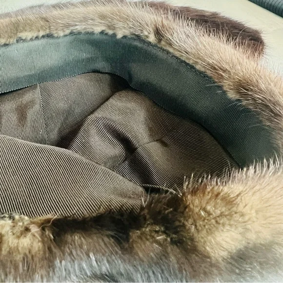Vintage Genuine Mink Fur Hat and Collar - Picture 7 of 11